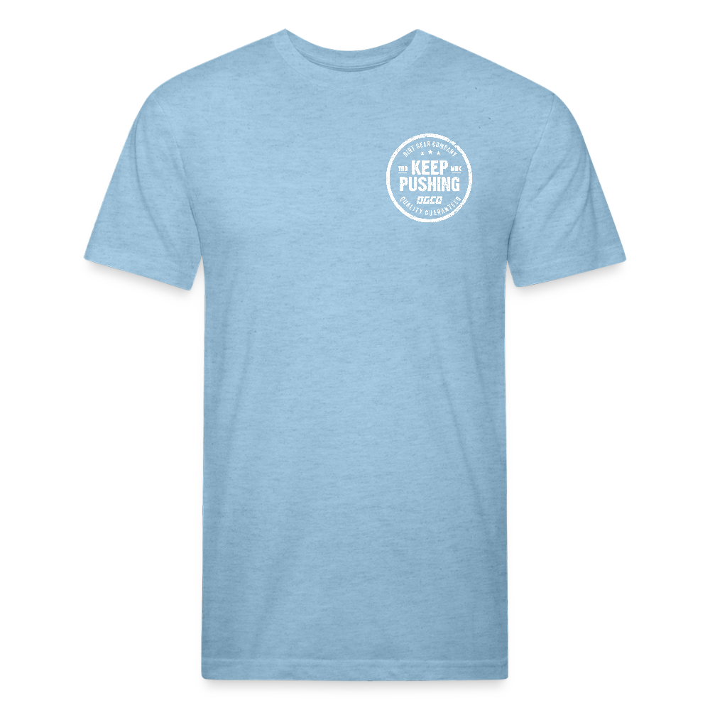 Blue Keep Pushing Circle - heather blue