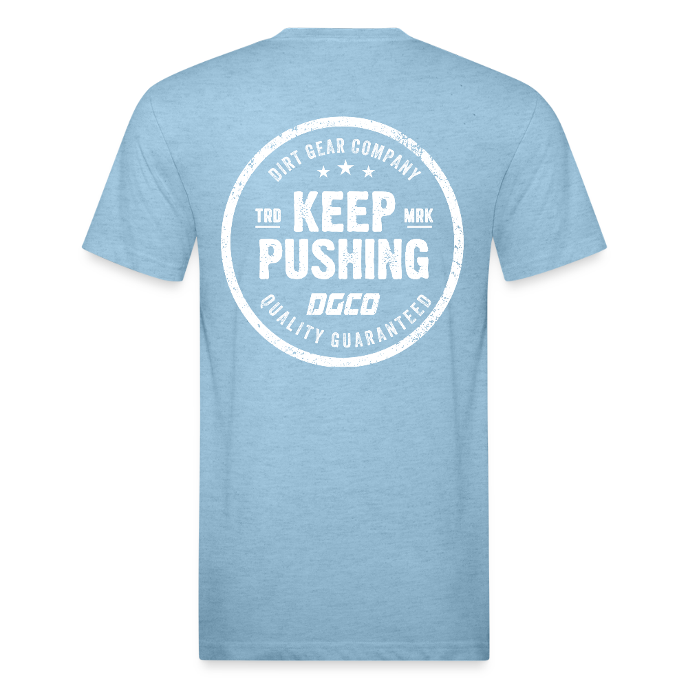 Blue Keep Pushing Circle - heather blue