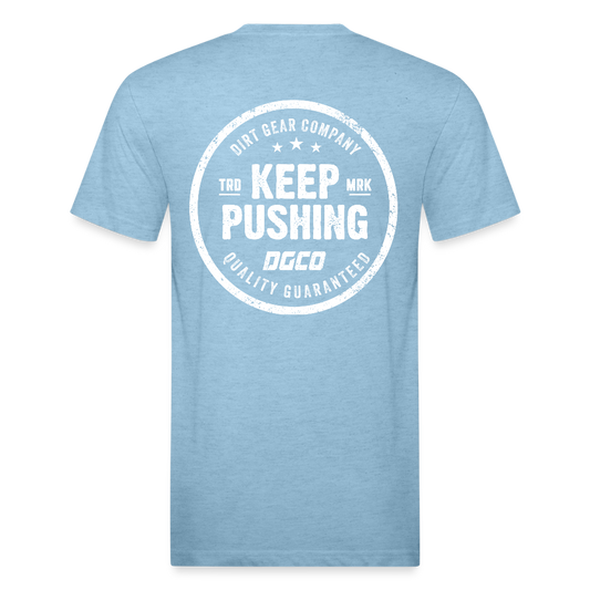 Blue Keep Pushing Circle - heather blue