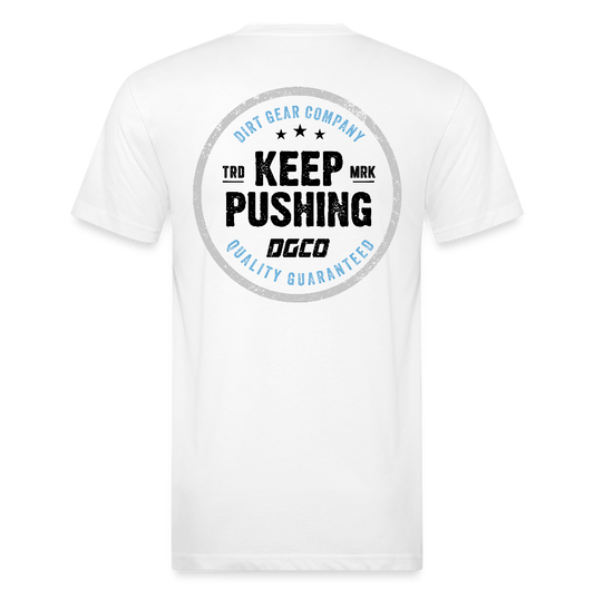 White Keep Pushing Circle - white