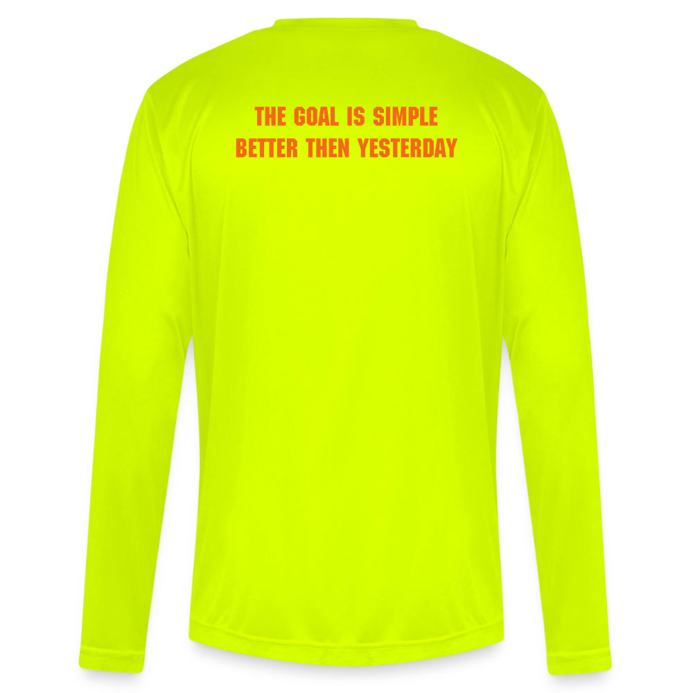 Men's Zone Performance Long-Sleeve T-Shirt - safety yellow