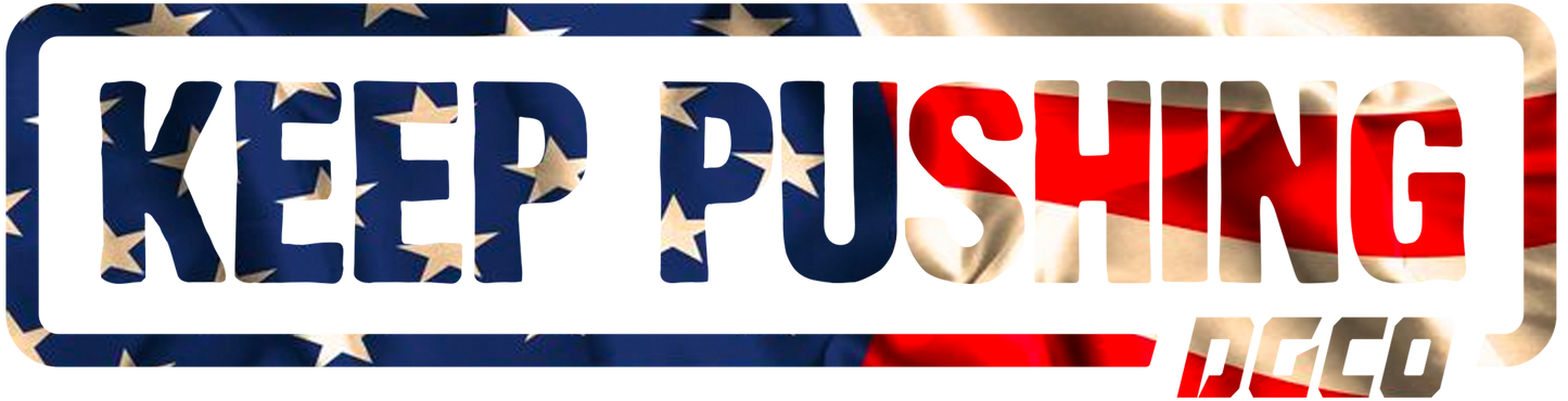 KEEP PUSHING DECAL USA EDITION
