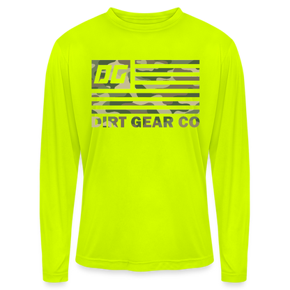 Men's Zone Performance Long-Sleeve T-Shirt - safety yellow