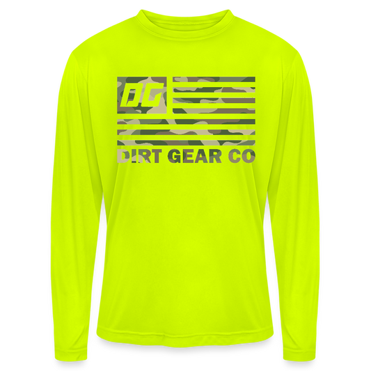 Men's Zone Performance Long-Sleeve T-Shirt - safety yellow