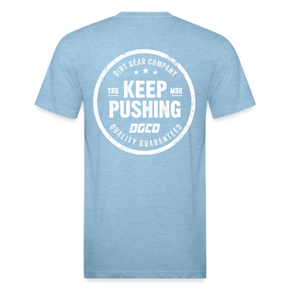 Blue Keep Pushing Circle - heather blue