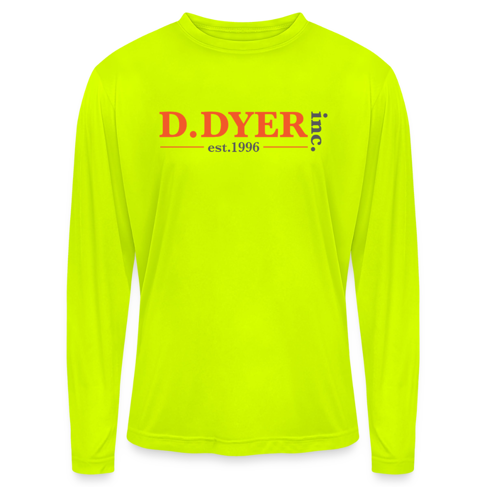 Men's Zone Performance Long-Sleeve T-Shirt - safety yellow