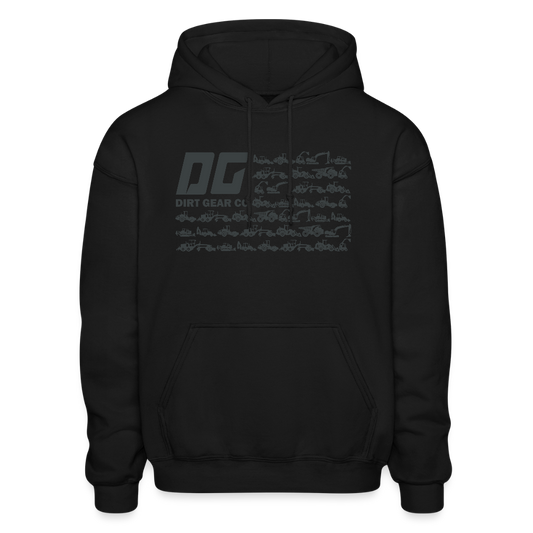 Black on Black Hoodie (Spreadconnect) - black