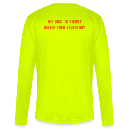 Men's Zone Performance Long-Sleeve T-Shirt - safety yellow