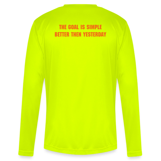 Men's Zone Performance Long-Sleeve T-Shirt - safety yellow