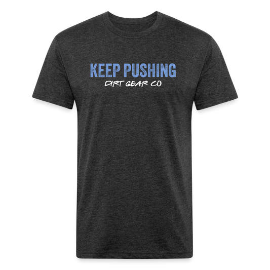 Fitted Cotton/Poly T-Shirt by Next Level - heather black
