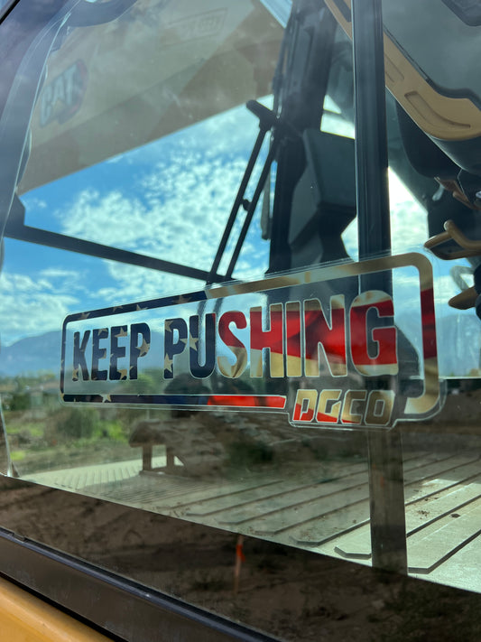 KEEP PUSHING DECAL USA EDITION